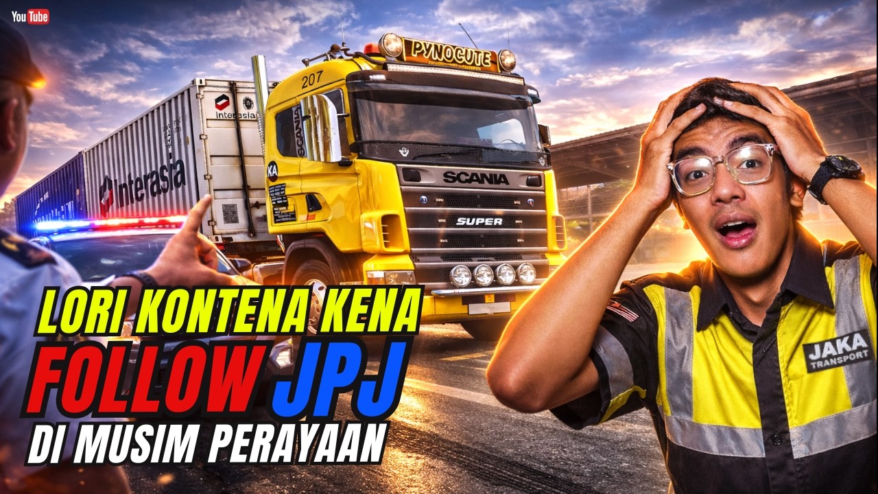 LORI SCANIA KONTENA  KENA FOLLOW JPJ WEH ❗❗ MUSIM PERAYAAN NI KENA LEBIH BERHATI-HATI ❗❗  [MOD MY]