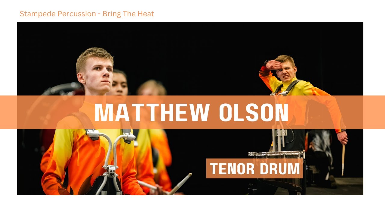 Calgary Stampede Showband Winter Percussion | Tenor Drum Headcam | Matthew Olson |