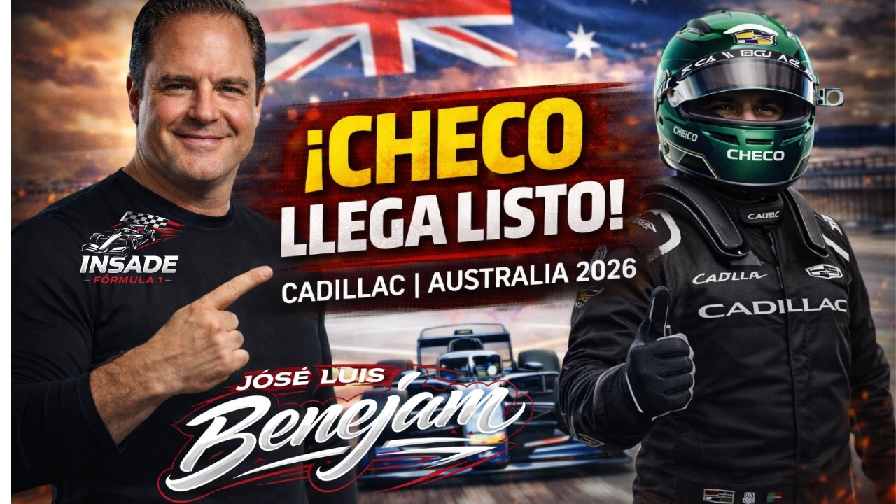 LISTO CHECO PEREZ A DIAS DEL GRAN PREMIO DE AUSTRALIA 2026 DE LA FORMULA 1