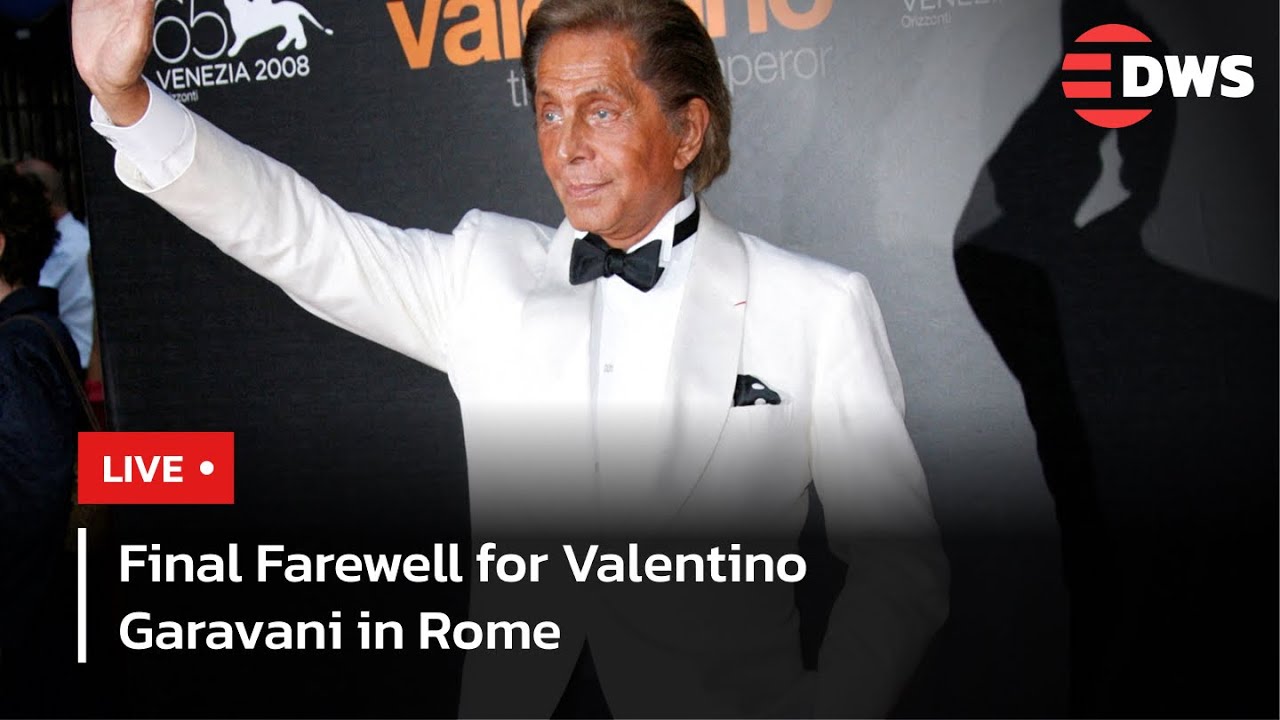 LIVE: Italy Says Goodbye to Valentino, Fashion Legend Behind Iconic Red Dresses
