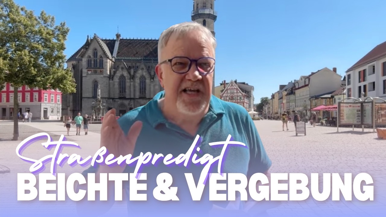Straßenpredigt in Meiningen! Jesus ist Ein-für-allemal gestorben!
