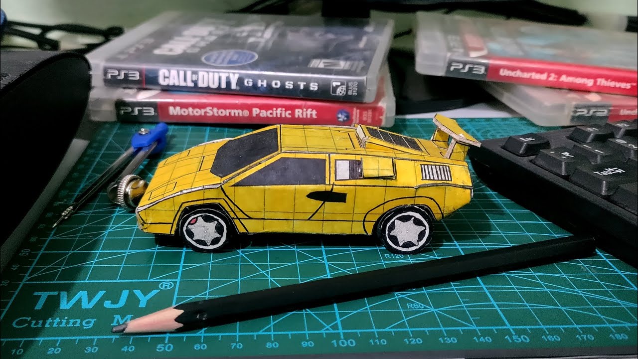 How to make Lamborghini Countach out of paper Tutorial