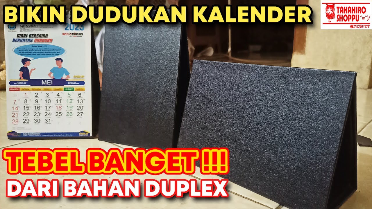 BIKIN DUDUKAN KALENDER MEJA DARI KERTAS DUPLEX, LEBIH TEBAL❗