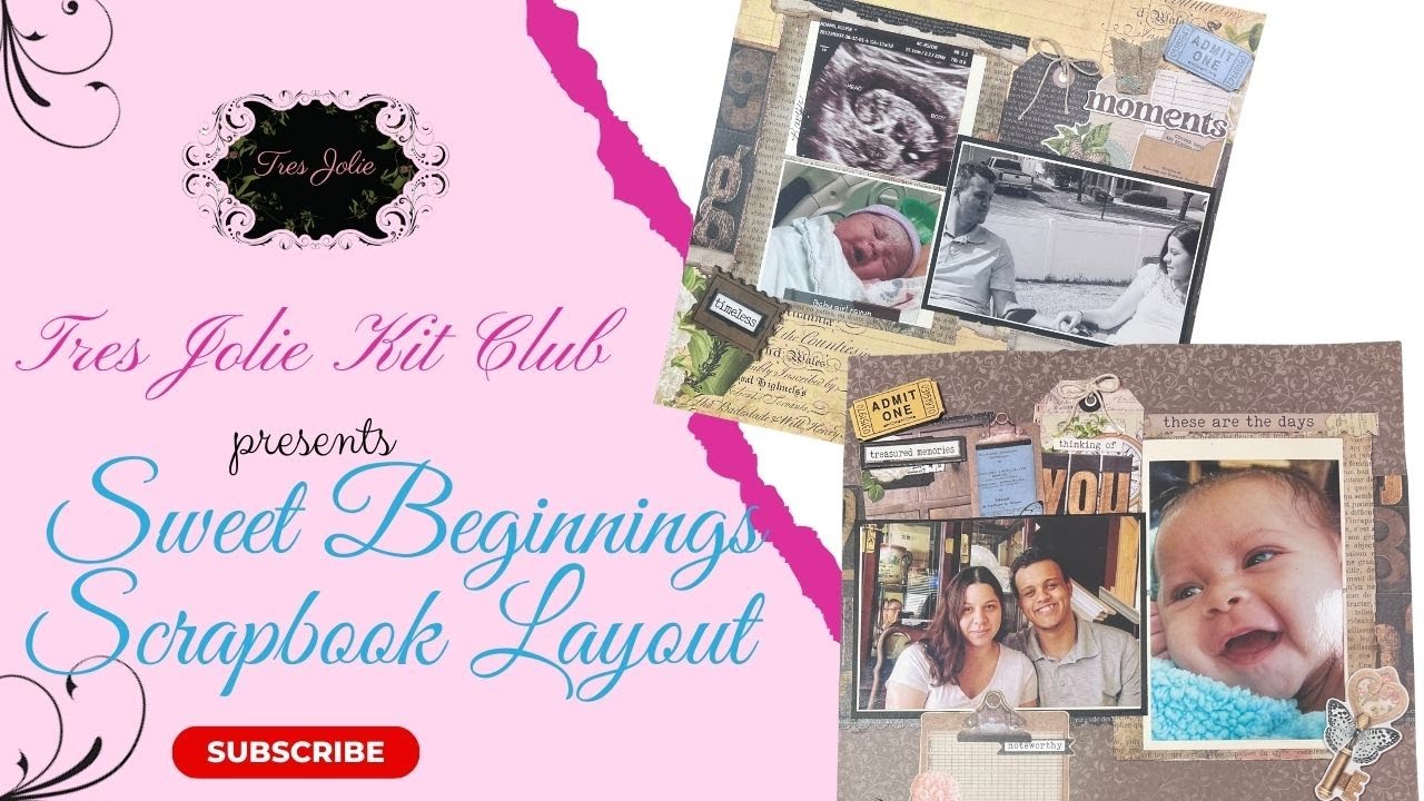 Sweet Beginnings Scrapbook Layout