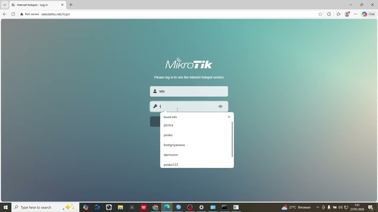 Setting Hotspot Dengan Ip statik