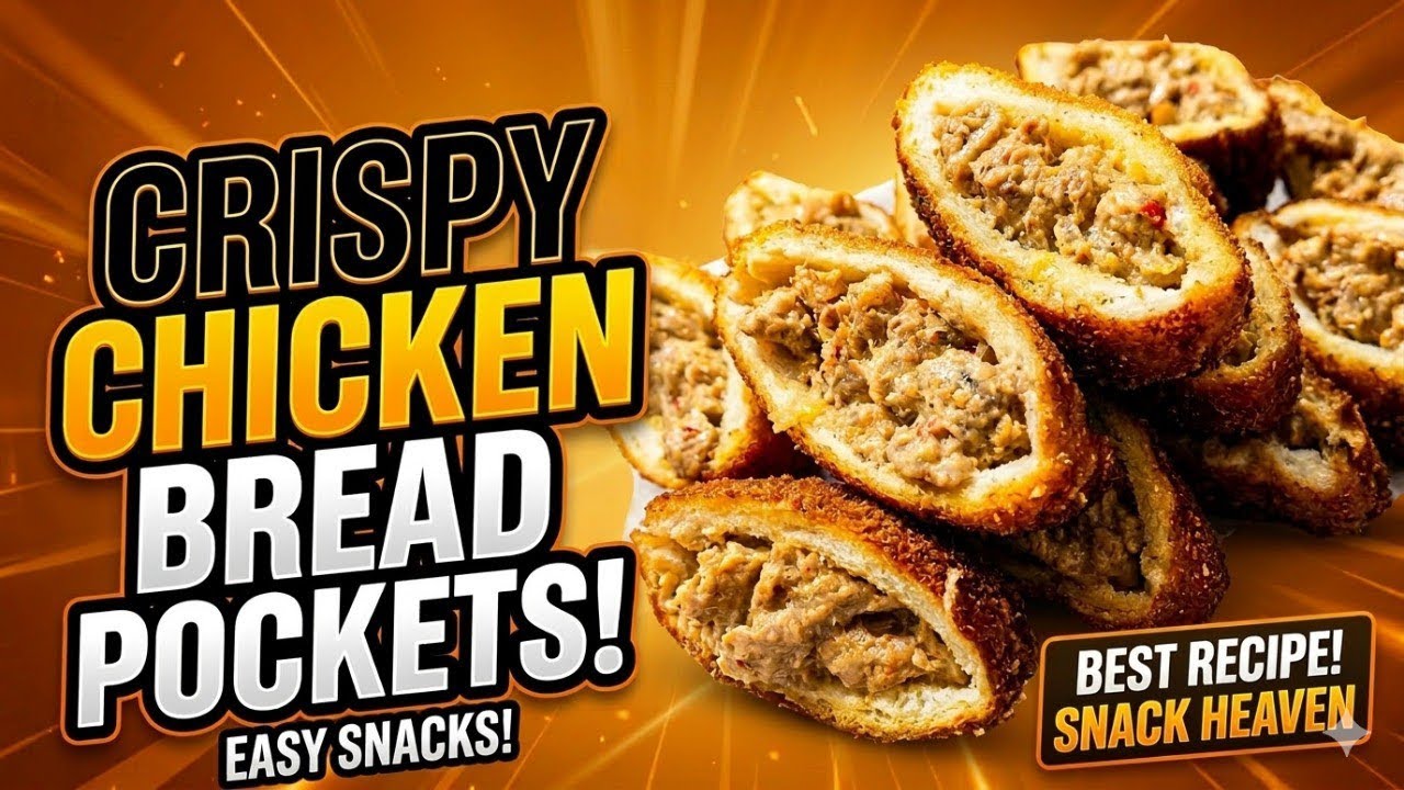 Chicken Bread Pockets Recipe | Crispy Chicken Bread Snack | Easy Bread Chicken Snacks
