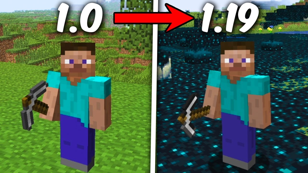 Playing Every Minecraft Version in ONE VIDEO&hellip;