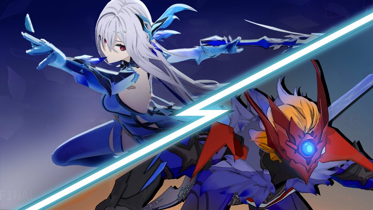 Skirk fights Tartaglia on a whale (animation) - GenshinImpact x DillonGoo