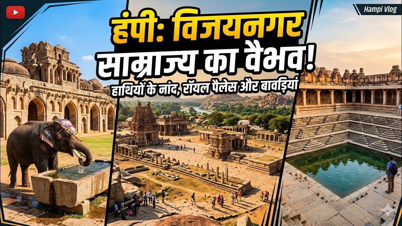 विजयनगर साम्राज्य का वैभव: हंपी के शाही महल और हाथियों के नांद! 🐘 | Humpi Karnataka 