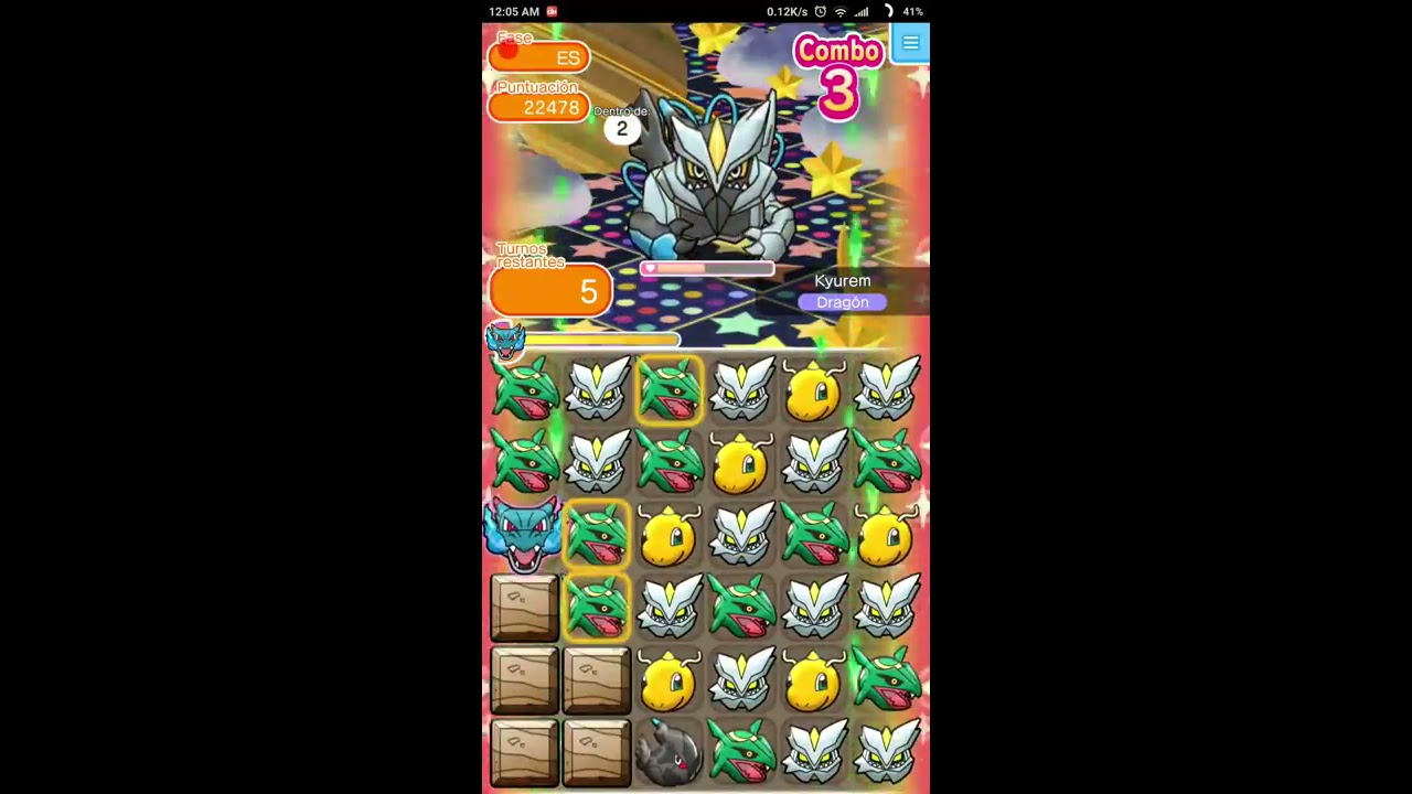 Pokémon Shuffle - Black Kyurem (Itemless). 12% Catchability.