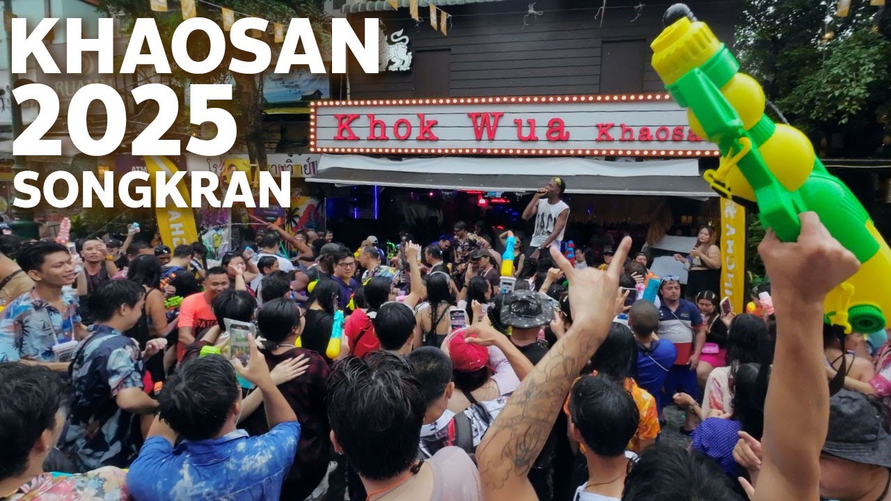💦 🇹🇭 Songkran World Water Festival 2025 at Khao San Road 🔫