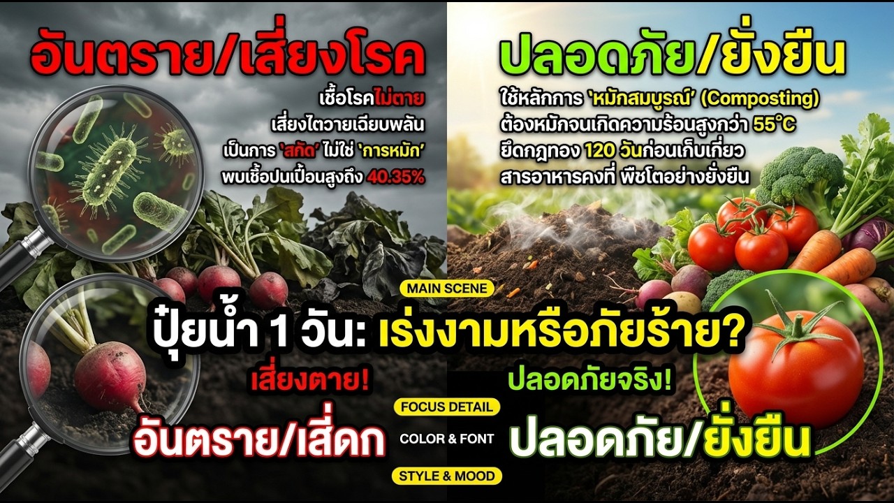 ปุ๋ยน้ำหมักขี้วัว 1 วัน พืชมหัศจรรย์ หรือ ภัยซ่อนเร้น