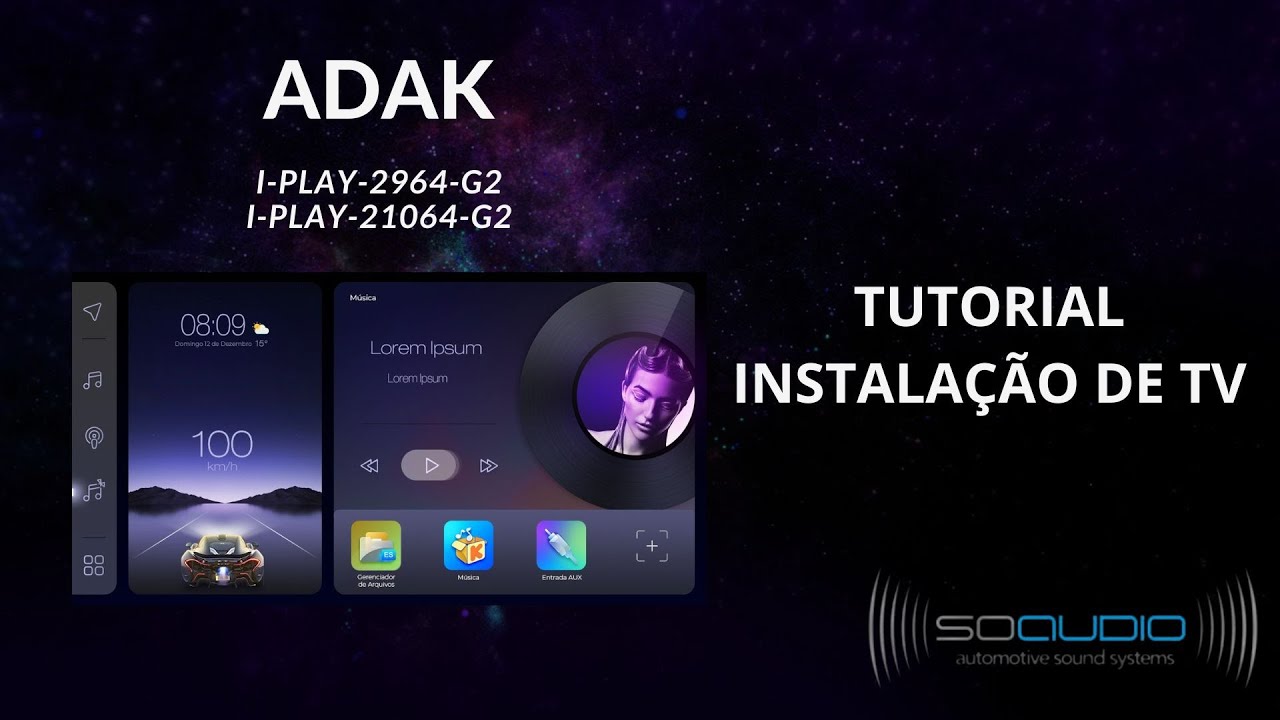 INSTALAÇÃO TV - ADAK I-PLAY-2964-G2 E I-PLAY-21064-G2