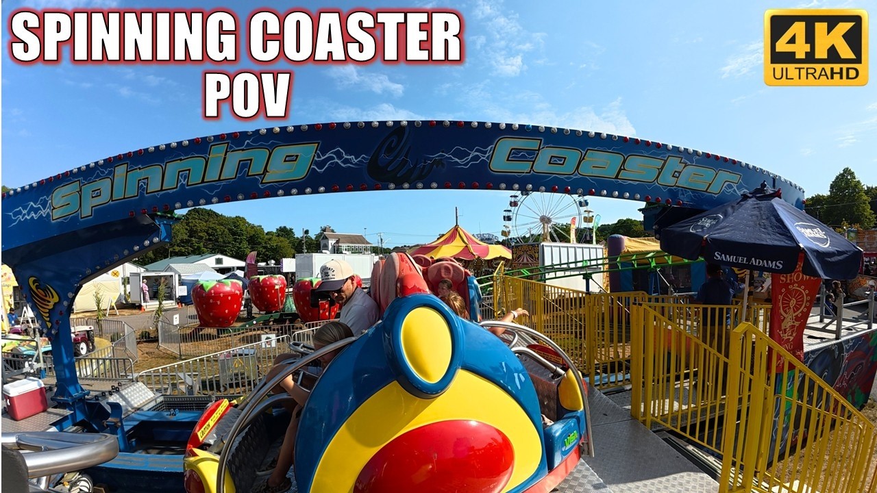 Spinning Coaster POV (4K 60FPS, 2025), Fiesta Shows SBF Visa Spinner | Non-Copyright