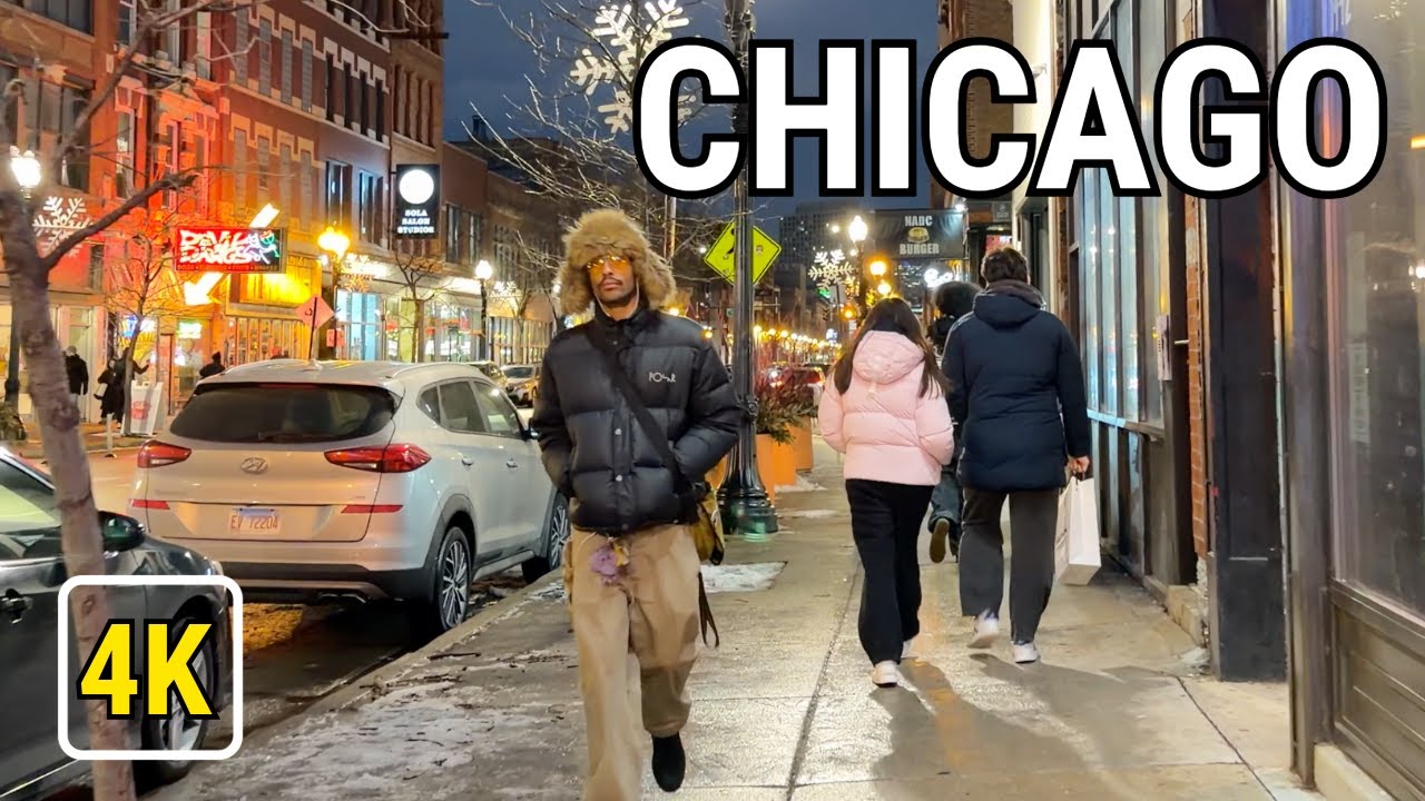 Chicago Winter Walk - Wicker Park Neighborhood Walking Tour On Friday | January 16, 2026 | 4K Video