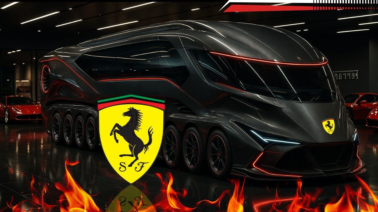 Inside the Futuristic Ferrari RV | 20-Wheel Hypercar Motorhome Tour