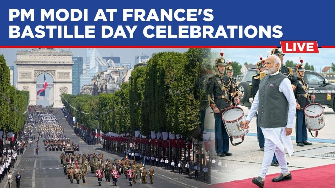 PM Modi In France Live : President Macron's Grand Welcome To Bastille Day 'Guest Of Honour' In Paris