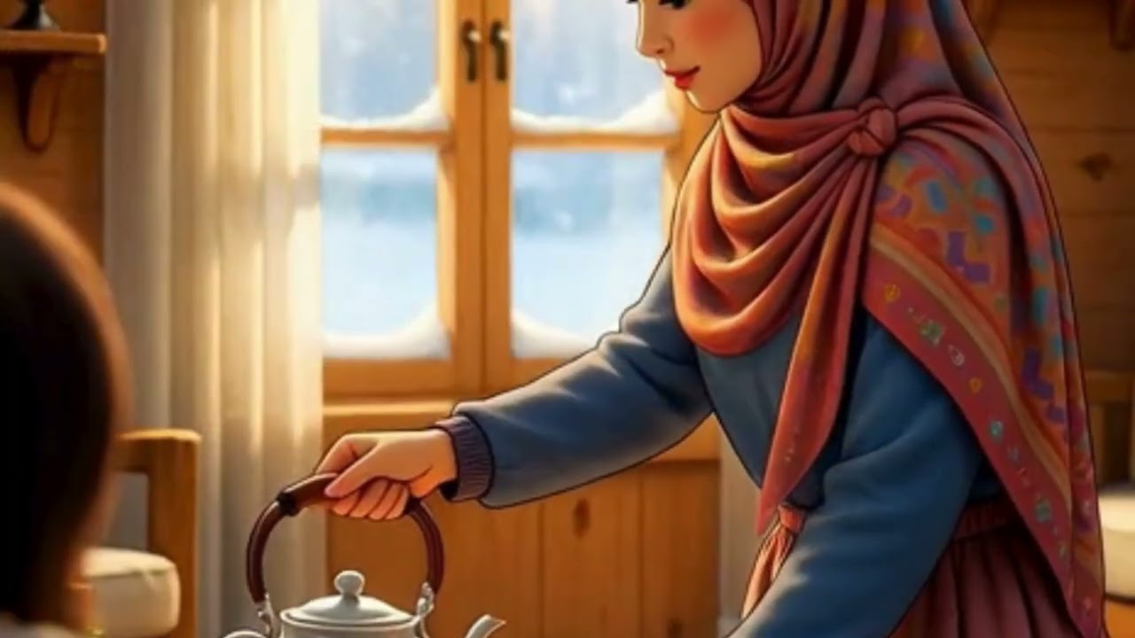Peaceful Winter Village | Relaxing Ghibli ASMR #ghiblistyle  #Winte#reels Cozy #SnowVillage #reels