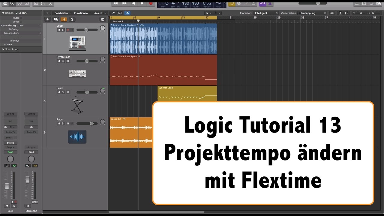 Logic Tutorial deutsch Teil 13 - Flex Time Part 3/ Projekttempo anpassen