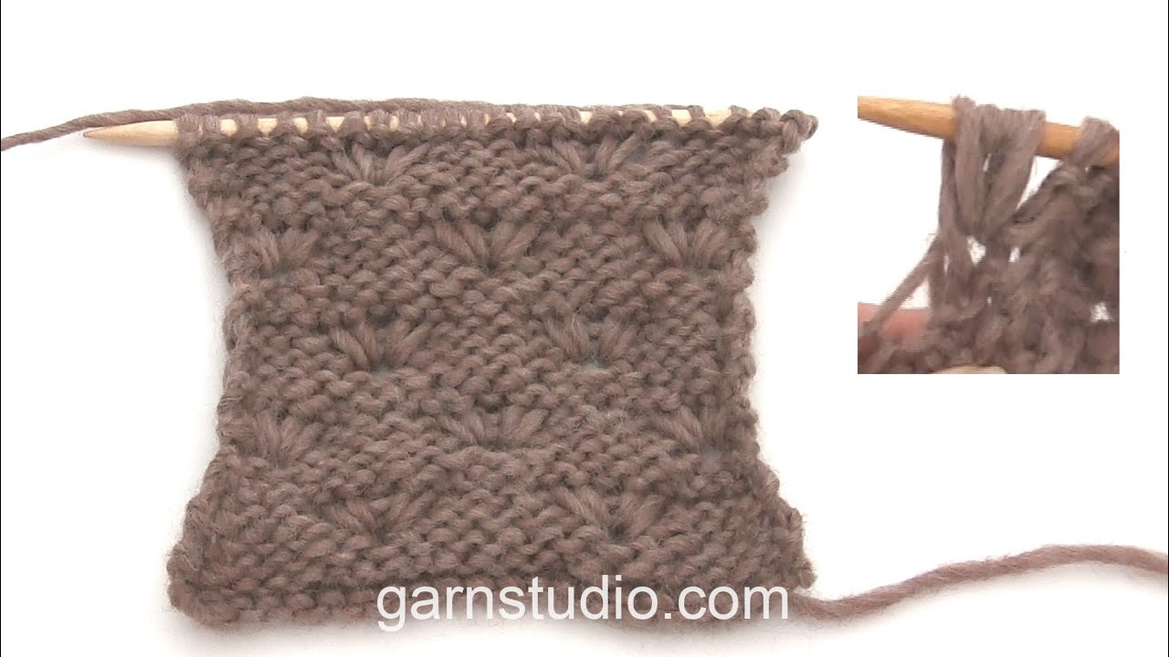 How to knit a long stitch pattern