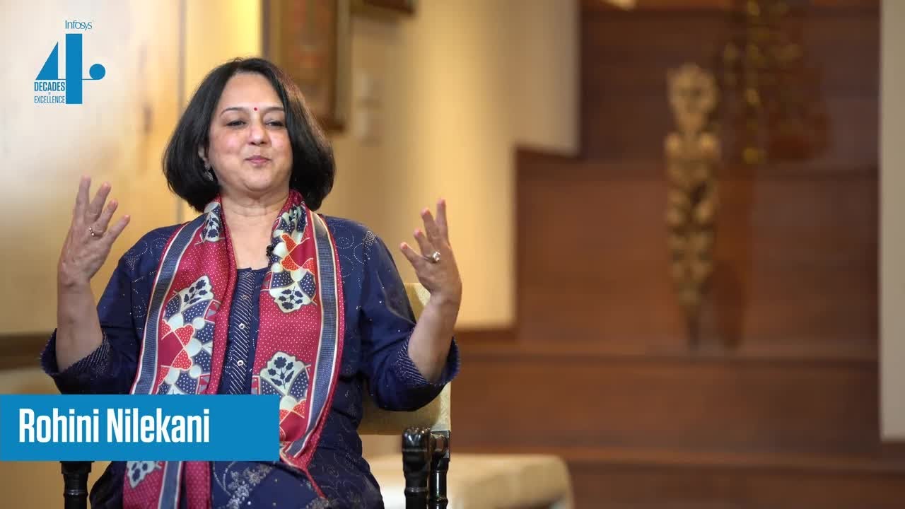 Listen to Rohini Nilekani as Infosys commemorates four decades of excellence