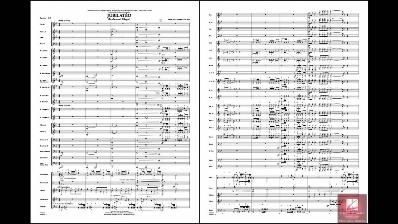 Jubilateo (Fanfare and Allegro) by Samuel R. Hazo