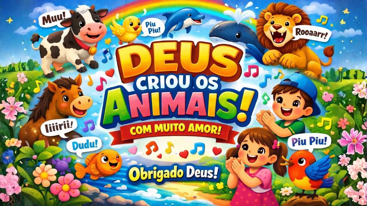 MUSICA GOSPEL INFANTIL | DEUS CRIOU OS ANIMAIS | GOSPEL INFANTIL