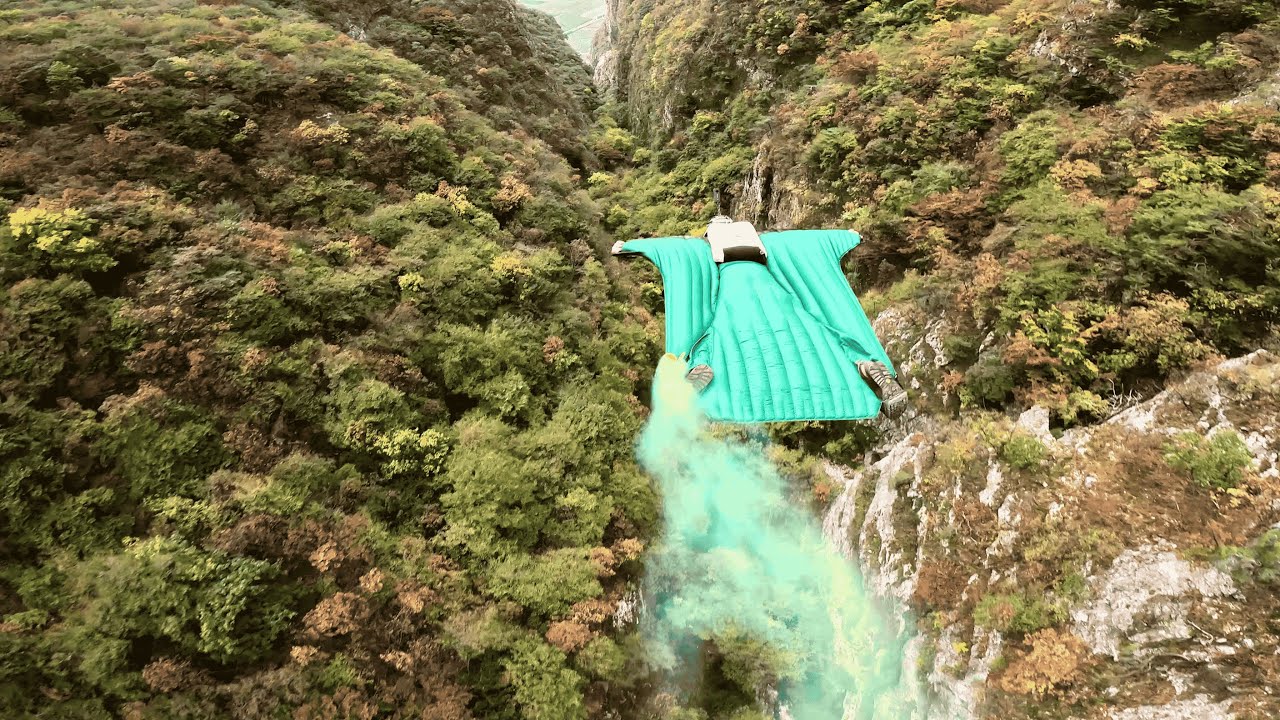 We Flew Our Wingsuits Through a Narrow Canyon