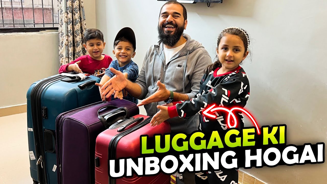 Finally unboxing hogai luggage ki 😍🛍 bachey khush hogae 😍