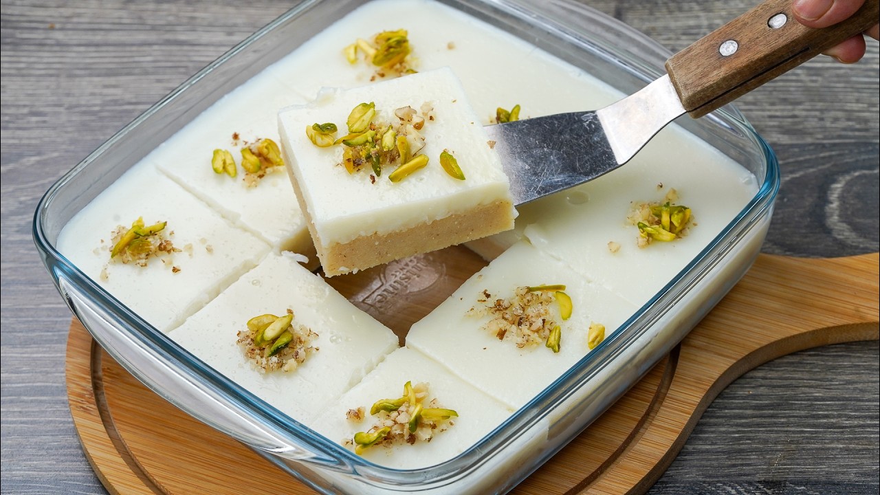 Просто манная крупа и молоко! Простой молочный десерт из манной крупы | Рецепт десерта из 2 ингре...