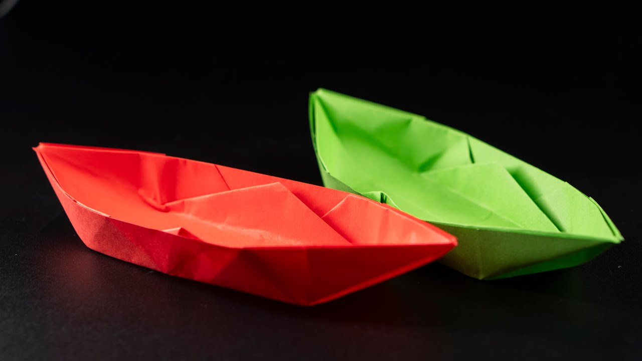 How to make a paper boat. Origami boat.