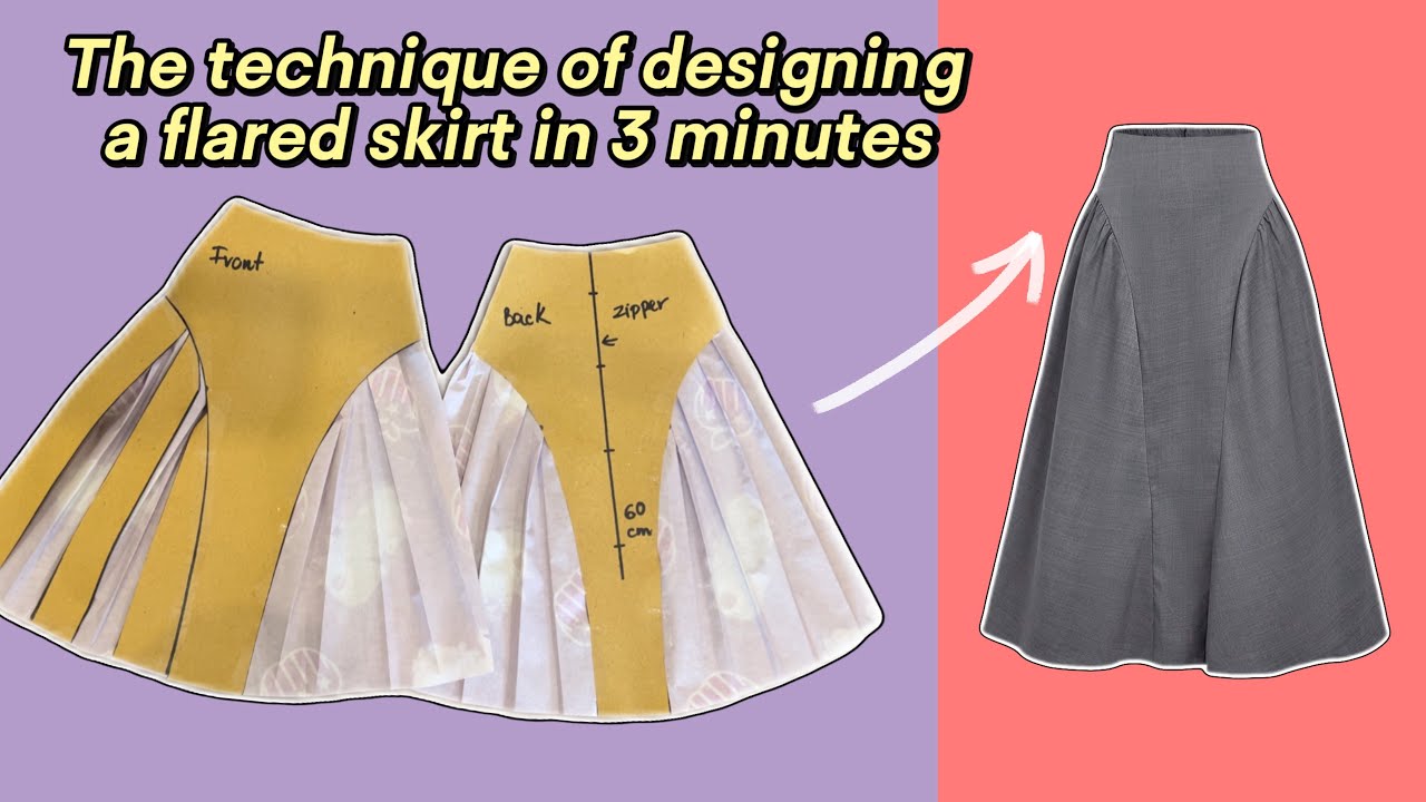 Секрет дизайна юбки А-силуэта стандартной формы. 👗✂️