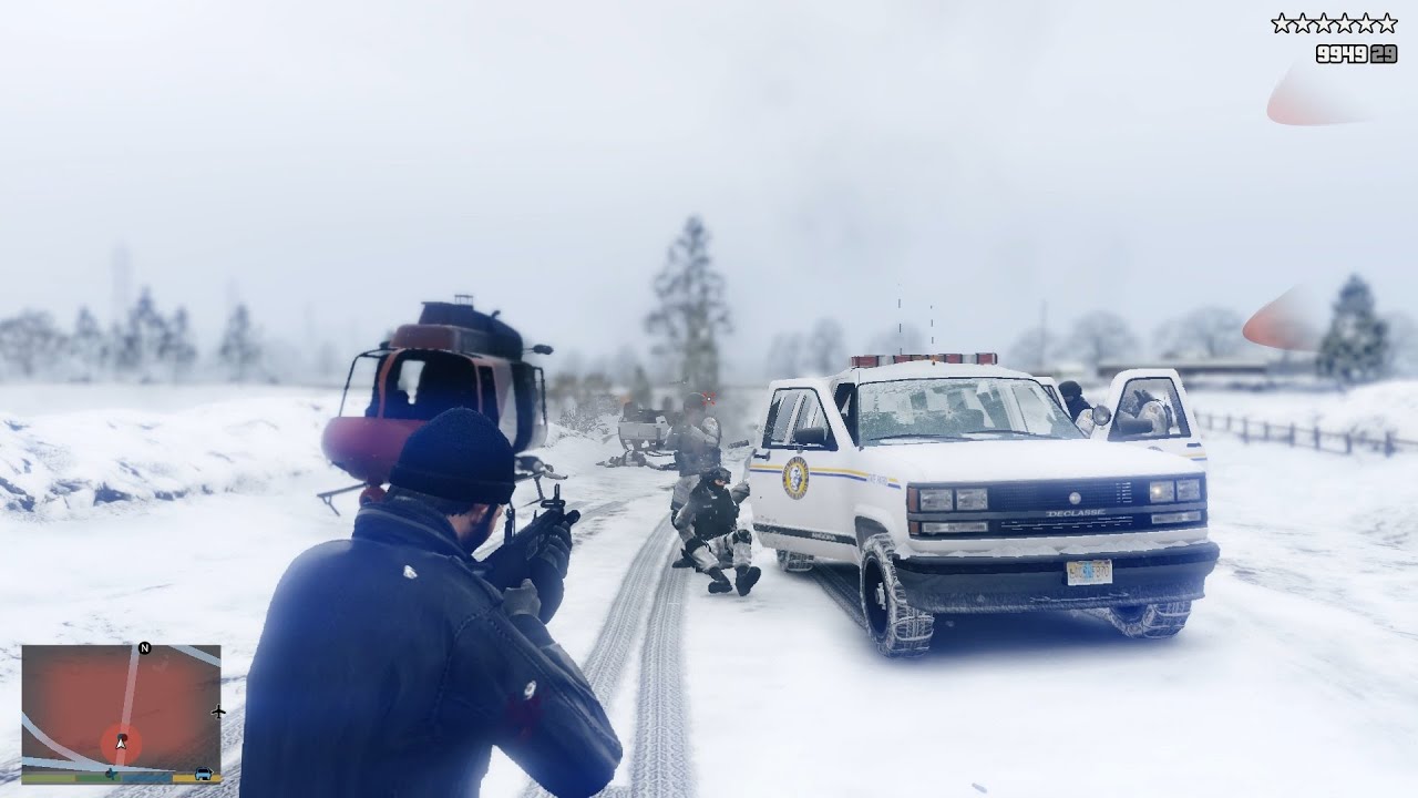 GTA 5 North Yankton Shootout + 10 Star Wanted Level Escape(RDE 4.0.1)