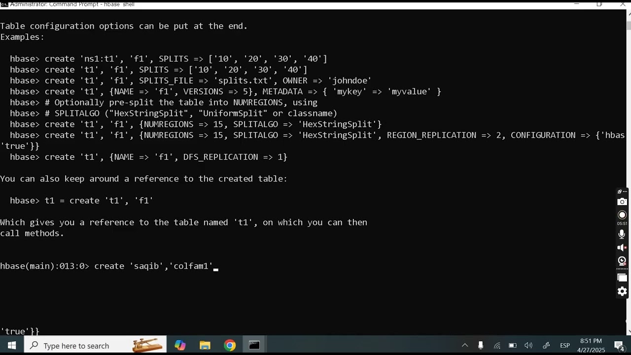 HBase Basic Commands  | HBase Tutorial for Beginners