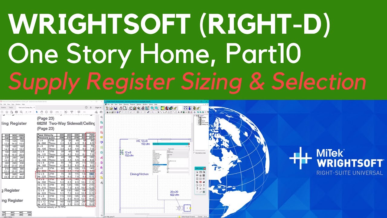 Wrightsoft (Part 10): Manual D Duct Design - One Story Home