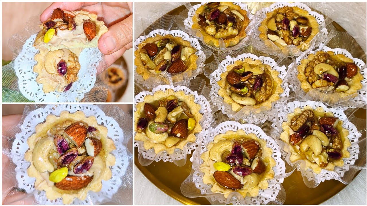 حلويات العيد 2025 🇩🇿 تارتولات المكسرات الراقية تتقاطر بالبنة 😋 و تقطع كمية كبيرة 👌