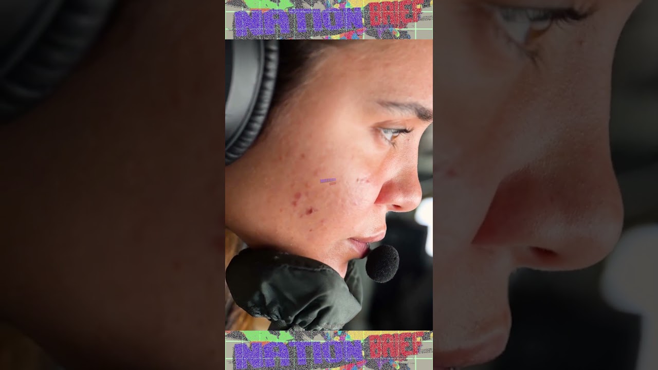 U.S. Air Force KC-135 Stratotanker female crew conduct mid air refueling