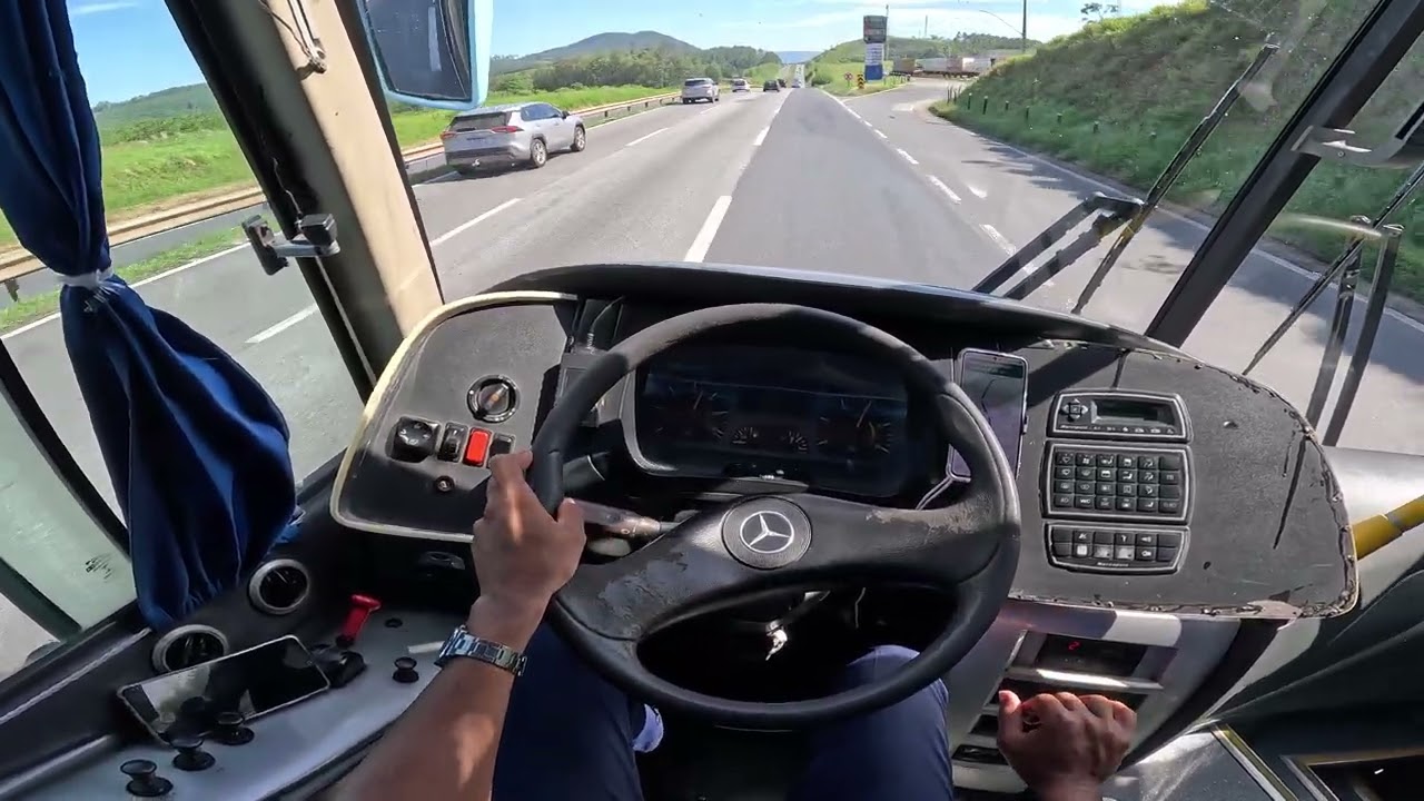 Ao volante, Viagem Satisfat&oacute;ria: Vis&atilde;o do Motorista 🚌 ​#Busologia #OnibusRodoviario #POV #viral #bus