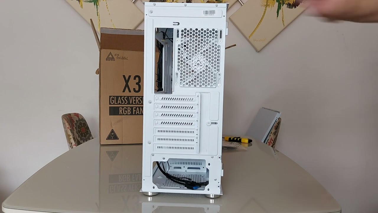 Unboxing e review do gabinete Montech X3 Glass White com 6x fans por R$ ???