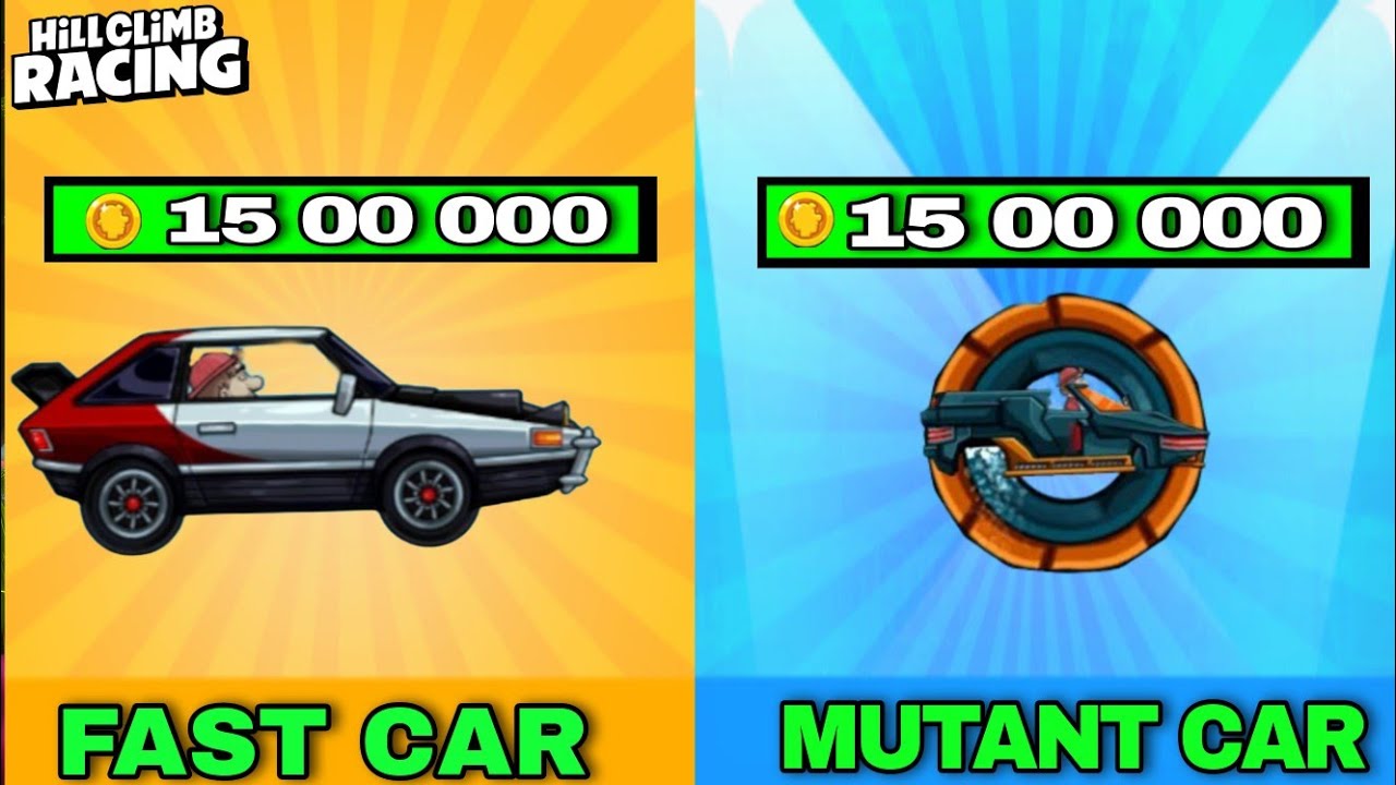 HILL CLIMB RACING : FAST CAR VS MUTANT CAR