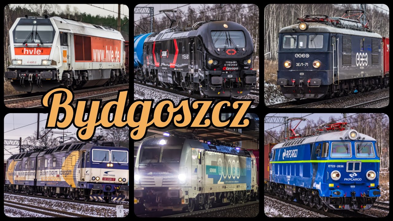 Pociągi towarowe i pasażerskie w Bydgoszczy