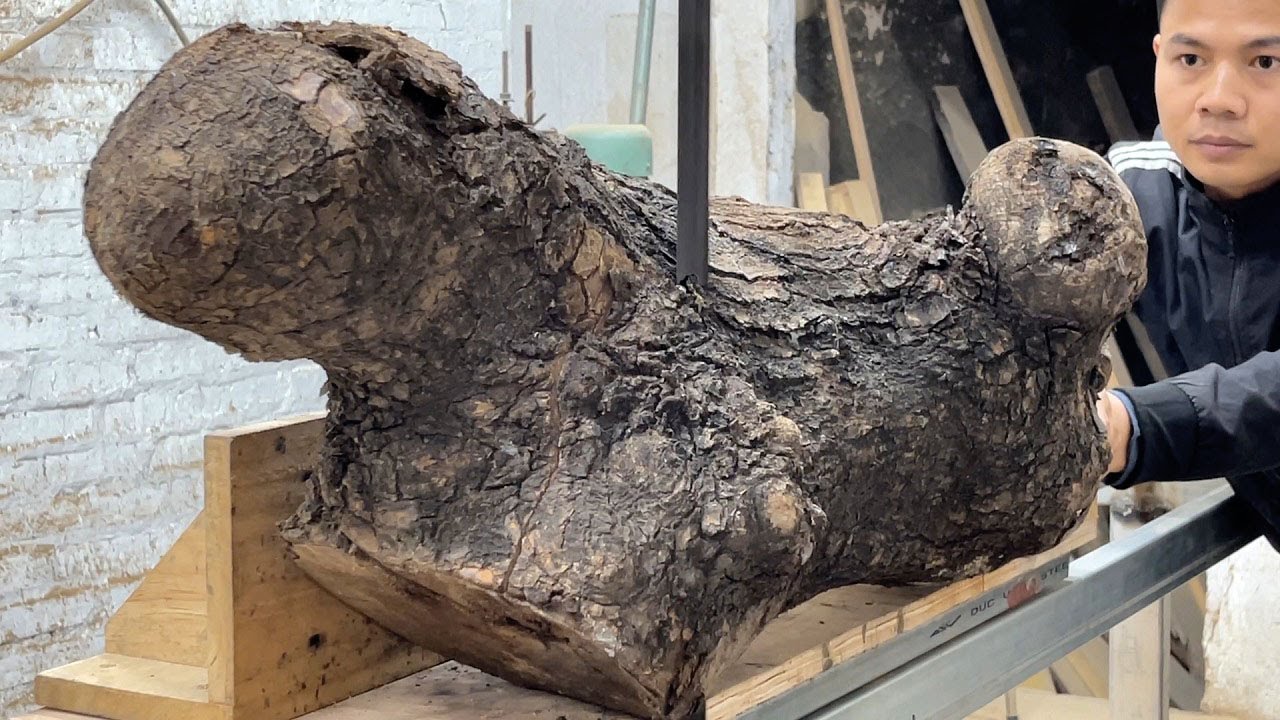 See How A Young Man Used A Bizarre Tree Trunk To Design A Beautiful Coffee Table Masterpiece