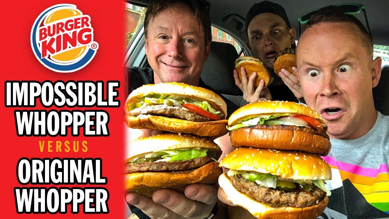 Impossible Whopper vs. Original Whopper | *BURGER KING TASTE TEST*