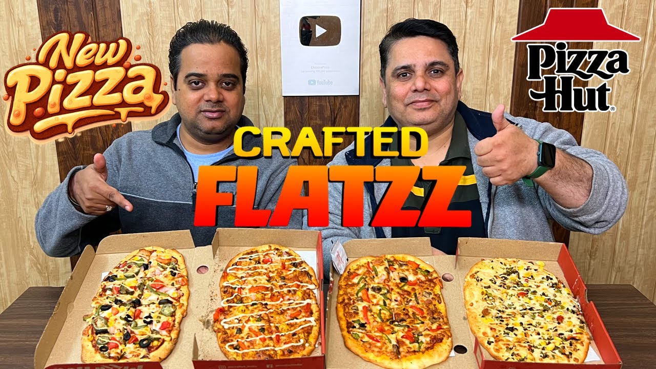 Pizza Hut Crafted Flatzz Review 🍕 | 4 Veg Flatzz Tested | Fiery Schezwan Veggie !  ChatoraPoint