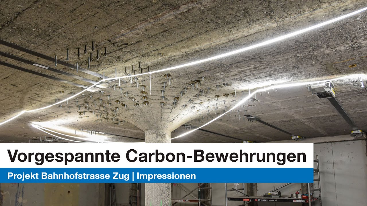 Vorgespannte Carbon-Bewehrungen | Projekt in Zug Schweiz | Impressionen