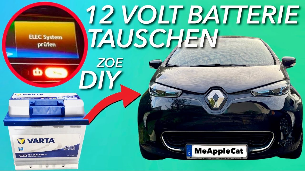 Renault ZOE 12 Volt Batterie selbst austauschen - DIY Schritt f&uuml;r Schritt Anleitung zum Geld sparen