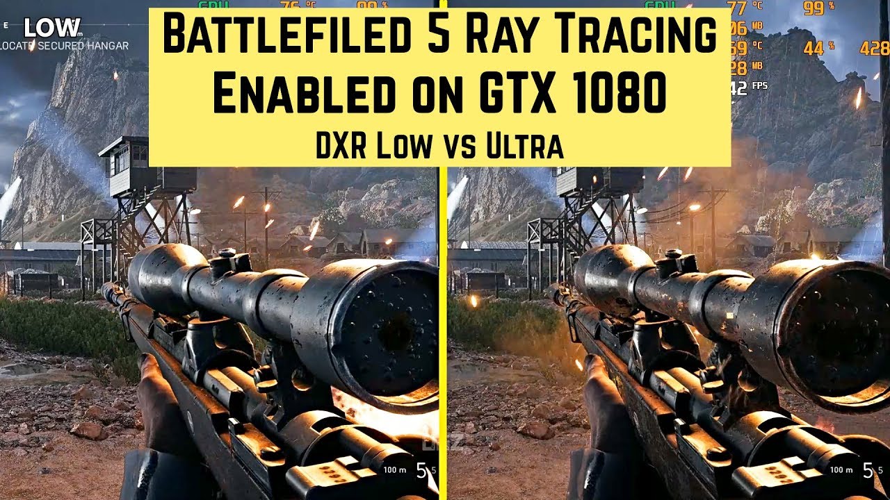 Battlefield 5 - Ray Tracing on GTX 1080 Graphics Comparsion (Nvidia Update Driver 425.31)