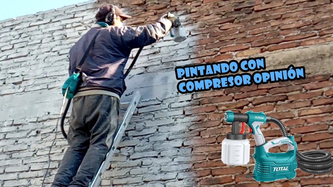 Compresor de aire pintura soplete pistola / Total maquina pintar / Latex Sintetico / Critica Opinion