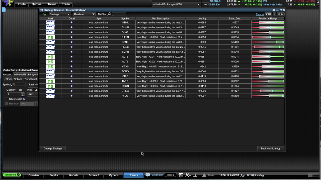 Scanner for E*Trade Pro