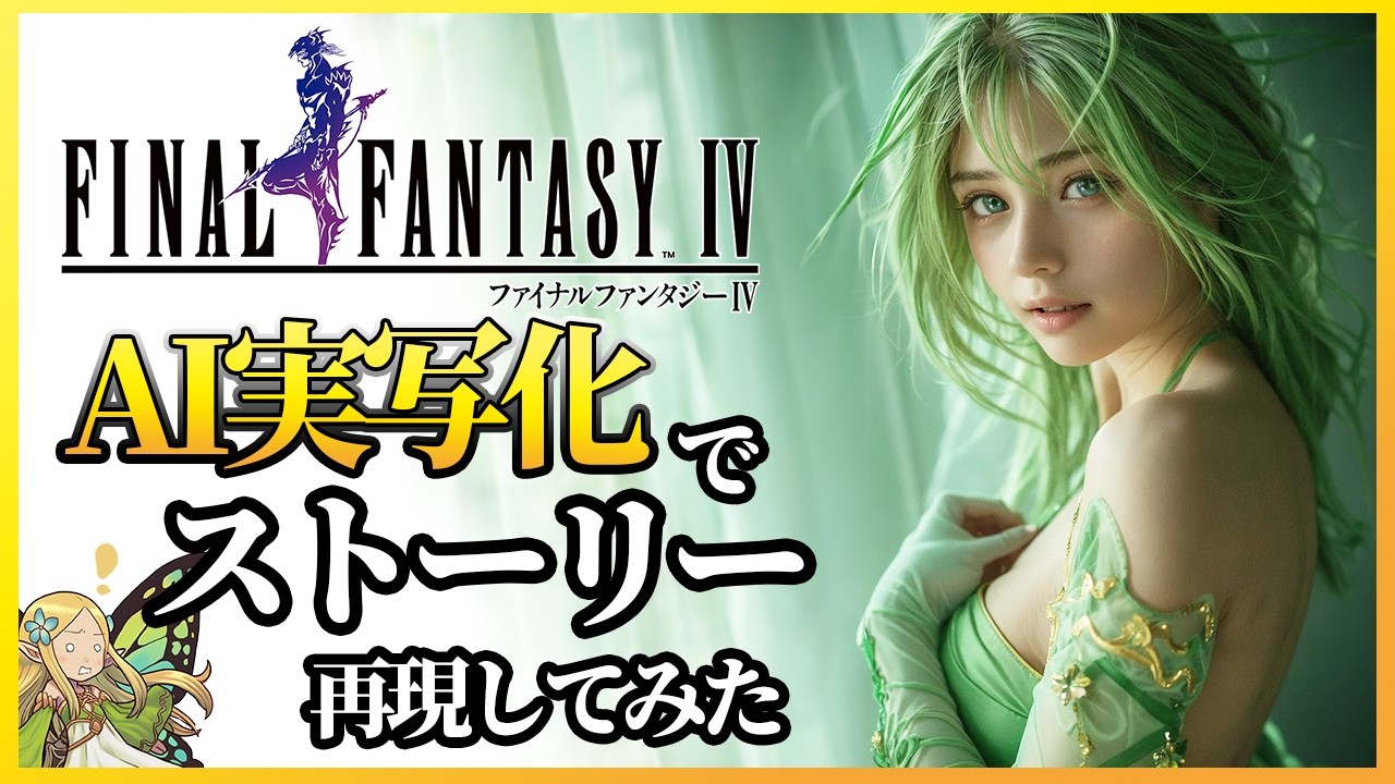 【総集編】AIでFF4のオープニングからエンディングまで再現してみた  (Final Fantasy 4 AI generated movie)